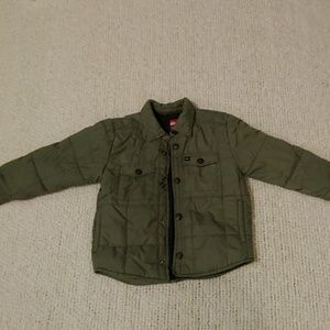 Boy's Quicksilver quilted puff jacket-olive green